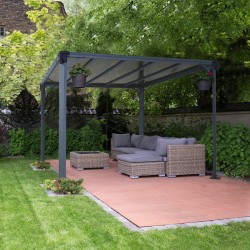 Pérgula em alumínio e policarbonato 309x309cm Milano™ 3000 Palram - Canopia