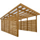 Carport em madeira tratada e pintada 17m² com paredes laterais + cobertura em policarbonato 6mm - Gardy Shelter