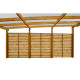 Carport em madeira tratada e pintada 17m² com paredes laterais + cobertura em policarbonato 6mm - Gardy Shelter