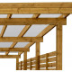 Carport em madeira tratada e pintada 17m² com paredes laterais + cobertura em policarbonato 6mm - Gardy Shelter