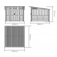 Abrigo de jardim Sunlife HDPE bege 9m² + piso - Jôbu