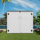 Cofre de jardim multifunções SunLife em HDPE bege - A.119cm - 2 contentores de lixo - Jôbu
