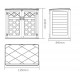 Cofre de jardim multifunções SunLife em HDPE bege - A.119cm - 2 contentores de lixo - Jôbu