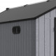Abrigo de jardim em resina escovada DOCKER 11,4m² com clarabóia e piso - Jobu
