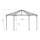 Pérgula em alumínio e policarbonato Monaco™ 450x390cm - Palram - Canopia