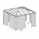 Cortinas em poliéster cinza para pérgolas Palermo 3000/3500/3600 + Milano 3000 + Martinique 3600 - Palram - Canopia