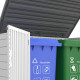 Cofre de jardim multifunções SunLife em HDPE bege - A.119cm - 2 contentores de lixo - Jôbu
