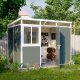 Abrigo de jardim modular com isolamento 3x2m antracite e branco - piso incluído - Everbox