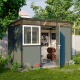 Abrigo de jardim modular com isolamento 3x2m antracite e preto - piso incluído - Everbox