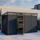 Abrigo de jardim modular com isolamento 4x2m antracite e preto - piso incluído - Everbox