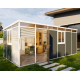 Abrigo de jardim modular com isolamento 6x3 antracite e branco - piso incluído - Everbox