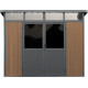 Abrigo de jardim em compósito de madeira 19,2 mm, aspeto madeira, 5,95 m² WINSTON Skylight – Woodlife Garden