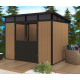 Abrigo de jardim em compósito de madeira 19,2 mm, aspeto madeira, 5,95 m² WINSTON Skylight – Woodlife Garden
