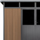 Abrigo de jardim em madeira compósita 19,2mm aspeto madeira 7,71m² WINSTON skylight - Woodlife Garden