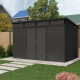 Abrigo de jardim em madeira compósita 19,2 mm antracite 7,71 m² GORDON Skylight – Woodlife Garden
