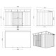 Abrigo de jardim em madeira compósita 19,2 mm antracite 7,71 m² GORDON Skylight – Woodlife Garden