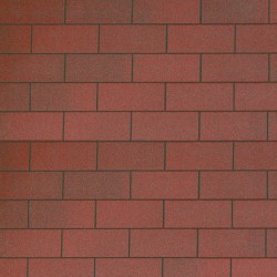 Telhas asfálticas retangulares vermelhas escuras - packs de 3m²