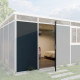 Porta dupla para substituir a porta simples antracite com caixilho branco - Everbox