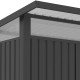 Abrigo de Jardim em Aço Galvanizado Kosto de Telhado Inclinado Cinzento Escuro 5,71m² + Kit de Ancoragem - X-Métal