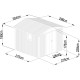 Abrigo de jardim em aço galvanizado Kosto com telhado de duas águas cinzento-escuro 7,56m² + kit de ancoragem - X-Metal