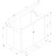 Baú multiusos 2300L / 2 contentores em aço galvanizado - X-METAL