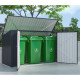 Baú de arrumação multiusos 3150L / 3 contentores em aço galvanizado - X-META