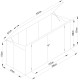 Baú de arrumação multiusos 3150L / 3 contentores em aço galvanizado - X-META