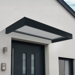 Dossel para portas acrílico Sophia™ 1600 cinzento claro - Canopia