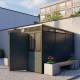 Abrigo de jardim modular com isolamento 3x3 antracite e preto - piso incluído - Everbox