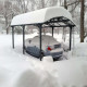 Carport em alumínio cinza e policarbonato para 1 carro 18,2m² Arcadia™ 5000 - Canopia