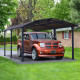 Carport em alumínio cinza e policarbonato para 1 carro 18,2m² Arcadia™ 5000 - Canopia