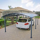 Carport para 1 carro em alumínio cinzento e policarbonato 23,3m² Arcadia™ 6400 - Canopia