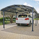 Carport para 1 carro em alumínio cinzento e policarbonato 23,3m² Arcadia™ 6400 - Canopia