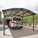 Carport para 1 carro em alumínio cinzento e policarbonato 23,3m² Arcadia™ 6400 - Canopia