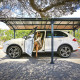 Carport para 1 carro em alumínio cinzento e policarbonato 23,3m² Arcadia™ 6400 - Canopia