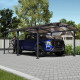 Carport para 1 carro em alumínio cinzento e policarbonato 23,3m² Arcadia™ 6400 - Canopia