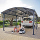 Carport para 1 carro em alumínio cinzento e policarbonato 23,3m² Arcadia™ 6400 - Canopia