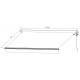 Toldo motorizado 395x300cm DECO antracite, tela de poliéster antracite - X-METAL