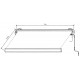 Toldo motorizado 300x250cm LUXO antracite, tela de poliéster antracite - X-METAL