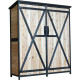Armário de jardim em madeira FSC termotratada de portas duplas 140x50x162cm - Arbour