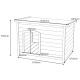 Canil em madeira FSC termotratada 104x66x70cm para cães de tamanho médio - Shelty Pet