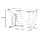 Canil em madeira FSC termotratada 119x76x82cm para cães de tamanho grande - Shelty Pet