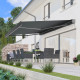 Toldo motorizado 300x250cm LEDY antracite, tela de poliéster antracite - X-METAL