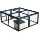 Recinto para tartarugas em madeira FSC termotratada 120x110x50cm + abrigo - Shelty Pet