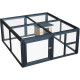 Recinto para tartarugas em madeira FSC termotratada 120x110x50cm + abrigo - Shelty Pet