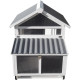 Gaiola em madeira FSC termotratada 224x81x107cm com telhado de PVC para 4 a 6 galinhas – Shelty Pet