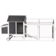 Gaiola em madeira FSC termotratada 224x81x107cm com telhado de PVC para 4 a 6 galinhas – Shelty Pet