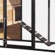 Gaiola em madeira FSC termotratada 200x75,5x103cm com telhado de betume para 4 a 5 galinhas – Shelty Pet