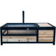 Recinto para tartarugas interior ou exterior em madeira FSC termotratada 97x57x33cm - Shelty Pet