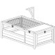 Recinto para tartarugas interior ou exterior em madeira FSC termotratada 97x57x33cm - Shelty Pet